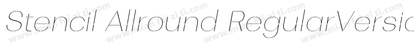 Stencil Allround RegularVersion 10字体转换